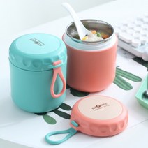 스텐 보온도시락 죽통 보온통 이유식 어린이집 국통 등산 수능 반찬통, 2보온도시락-스카이