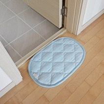 유기농면 천연염색 데님 손누비 발매트, 쪽풀 블루