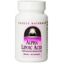 소스내추럴스 알파리포산 300mg 30캡슐(7HUB), 단품