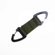 Carabiner 전술 나일론 웨빙 배낭 버클 더블 포인트 삼각형 등산 양방향 빠른 교수형 열쇠 고리, Green
