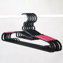 리빙앤진 크로바 논슬립옷걸이 성인 회전형, 핑크, 30개