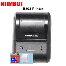 바코드 라벨 프린터 운송장 택배 감열 네임스티커 프린터Niimbot-B203 휴대용 핸드 헬드 감열식 미니 바코, 01 B203 Printer