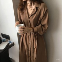 [레티고] 루즈핏 심플 롱 셔츠 자켓