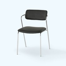 미드센추리 모던 카페 의자 인테리어 디자인 체어, 유니_블랙_크롬_UNST