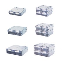 시스맥스 시스템 멀티박스 2단 4단 소형 중형 대형 정리함 수납함 투명 다용도 보관함, 시스템 멀티박스 4단