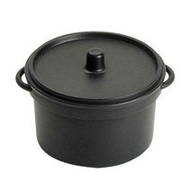 Zappy 일회용 헤비웨이트 플라스틱 76.5g 미니 크록 포트 블랙 시음 샘플 볼 미니 수프 그릇 손잡이와 뚜껑 포함 디저트 컵 (크록 포트 20개)