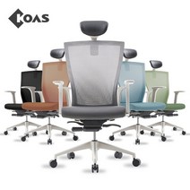 [코아스]브리오 화이트 메쉬의자 헤드포함 OSCH1110HFF, 그린