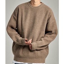 TAKEASY 램스울 크루넥 오버니트(브라운)