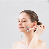 Lourdes 진동 페이스롤러 브이라인 얼굴마사지기 쪼임 팔다리 롤러, 핑크