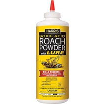 HARRIS Boric Acid Roach and Silverfish Killer Powder w/Lure (16oz), 1