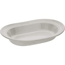 스타우브 staub 세라믹 플레이트 오벌 플레이트 25cm 40508-030, 1개, 화이트 + 02) 카레 접시 + F.25cm