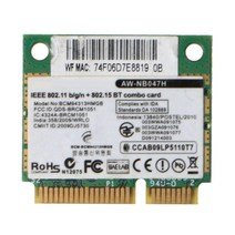 라우터 모뎀 네트워크카드 Broadcom Bcm94313HMGB AWNB047H BCM4313 용 무선 카드 어댑터 Bluetooth4.0 하락이있는 하프 미니 Pcie Wifi, 한개옵션0
