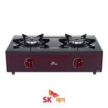 SK매직 GRAS293 프리스탠딩 2구 에코 가스레인지 LNG LPG 방문설치, 자가설치, LNG(도시가스)