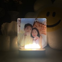 LED 주문제작 사진 드로잉 아크릴 무드등[집들이 기념일 커플 친구 선물], 무드등(전체형) + 어댑터