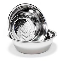 퀸센스 믹싱볼 멀티바스켓세트(다라이) 2종 바스켓/대야/다라이/김장다라이/스테인리스바스켓, 스텐다라이 2종세트