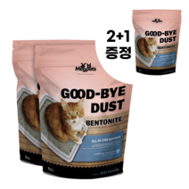 (2+1증정) 메그펫츠 굿바이 더스트 벤토나이트 고양이 모래 베이비파우더향 9kg 3개