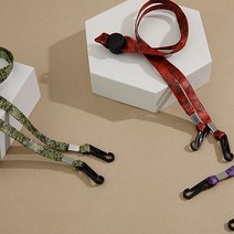 1+1 마스크 줄 14컬러 끈 조절기능 마스크스트랩 늘리기 고리 단체주문, 자카드레드