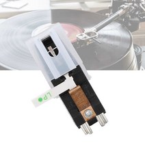 턴테이블카트리지 LP 레트로 악세사리 침압계 루비 및 사파이어 듀얼 니들 스테레오 스타일러스 전자기 드, 한개옵션0