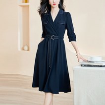 Amaethon 가을 여성 롱 오피스룩 정장 자켓 원피스
