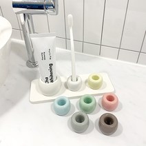 뉴앤룩 칫솔꽂이 치약홀더 세라믹 스탠드, 칫솔 스탠드_레몬