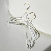 지엔디스플레이 옷가게 논슬립 아이디어 골드 라운드 투명 아크릴옷걸이 고급 앤틱 정장 양복 실리콘코팅 치마 바지집게 옷걸이, 1개, 06. 자켓 옷걸이 - 둥근형 옷걸이 (낱개)