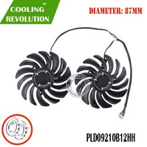그래픽카드 팬 수리 부품 87mm pld09210b12hh msi armor rx470 rx 480 rx570 rx580 그래픽 비디오 카드 냉각 용 4pingraphics