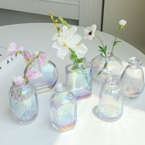 홀로그램 화병 7종 -오로라 유리 인테리어 디퓨저 이케바나 꽃병 다이소 오브제 시약 미니, G
