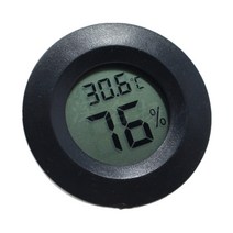 lcd 디지털 온도계 습도계 실내 방 전자 온도 습도 센서 미터 게이지 기상 관측소 가정용, 검은색