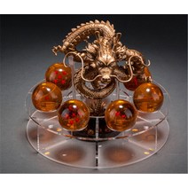 드래곤볼 크리스탈볼 세트 용볼 구슬 칠성구 신서유기, 7.6cm 황용주+금용+받침대