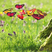 정원 화단 나비 소품 조경 화분 장식 트렐리스 화분 꽃꽂이 장식, 12cm1p