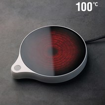 220V 컵 히터 워머 미니 컵인덕션 100도 5단계온도 커피 우유 차 자동전원차단, 흰색