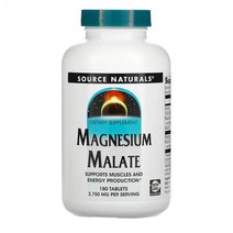 Source Naturals 마그네슘 425mg 말릭산 2500mg 1개, 2개