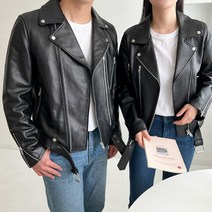 MASE 양가죽 자켓 레더 점퍼 라이더 오버핏 블랙