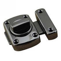 도난 방지 도어 잠금 버클 캐스트 금속 후크 래치 화장실 문 직각 슬라이딩 게이트 볼트, [04] Black