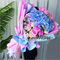 [이거찜] 꽃다발 꽃방수포장종이 종이접기 (20매)14color 리본 9color모모샵, 06 스카이+딥스카이_05 베이지