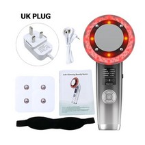 셀룰라이트 마사지기 8 IN 1 EMS RF 바디 슬림 초음파 마사지 고주파 머신 팻 버너 뷰티 방지 페이스 LED 스킨 케어 바디케어 지방 연소, Black UK PLUG
