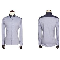 십자땡땡이 그레이카라포인트 패션남방 남자긴팔셔츠