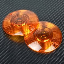 할리데이비슨 바이크 오토바이연기 클리어 오렌지 레드 턴 시그널 라이트 렌즈 커버 2 pcs 투어링로드 일렉트라 글라이드로드 킹 FLHR Softail, 오렌지 렌즈 커버