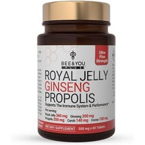 비앤유 로얄제리 인삼 프로폴리스 복합 영양제 500mg 60정, 상품선택