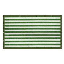 햇빛 가리 지붕 태양 대피소 줄무늬 Awnings 가정 정원 일 그늘 그물 HDPE 반대로 uv 휴대용 옥외 야영 천막 차양 항해, [01] 4X5M, [01] Green-White