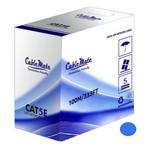 케이블메이트 CAT5e UTP 100M 블루 랜케이블 단선 제작용 시공용