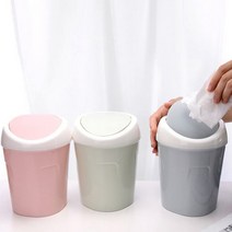 PG PKFARM 1+1 탁상 미니 휴지통 소 사이즈 인테리어 예쁜 원터치 스윙 쓰레기통, 1세트(2개), 핑크
