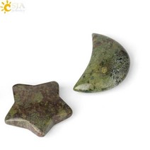 CSJA달 오각형 천연 보석 쥬얼리 제작 액세서리 수공예 바느질 소달 라이트 드래곤 혈액 Unakite G687, Dragon Blood Stone