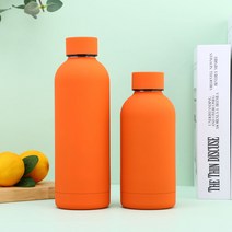 COSYEVNO스테인리스 텀블러 아웃도어 스포츠 컵, 오렌지, 500ml