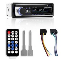 Sodial 1 DIN 블루투스 자동차 스테레오 오디오 대시 핸즈프리 FM Aux 입력 수신기 SD USB MP3 라디오 플레이어 W/원격 제어 12V