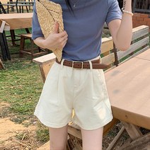 잘빠진 핀턱 와이드 숏 팬츠