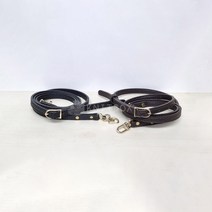 [니트박스 뜨개실] 크로스 가죽 손잡이/가방끈, 1cm 브라운