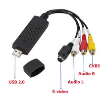 VHS 디지털 변환기 USB 2.0 비디오 오디오 캡처 카드 상자 VCR TV PC 어댑터, 01 기타