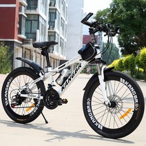 쇼핑타임 해외직구 청소년용 26인치 24단 산악 MTB 팻바이크 서스펜션(국내착불배송&사은품 증정), 20인치, 블루