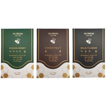 23.5 천연 벌꿀 밤꿀 야생화꿀 아카시아꿀 허니 스틱 꿀, 3개, 밤꿀 20스틱